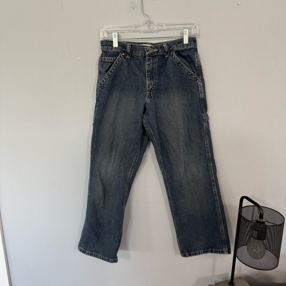 Bailey’s Point Boys Carpenter Jeans Adjustable Waist Size 12 HUSKY Darker Wash